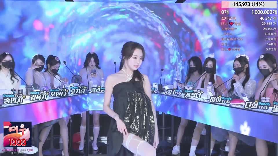 韩国BJ女团脱衣热舞秀！2月26日韩服透视装《下段》